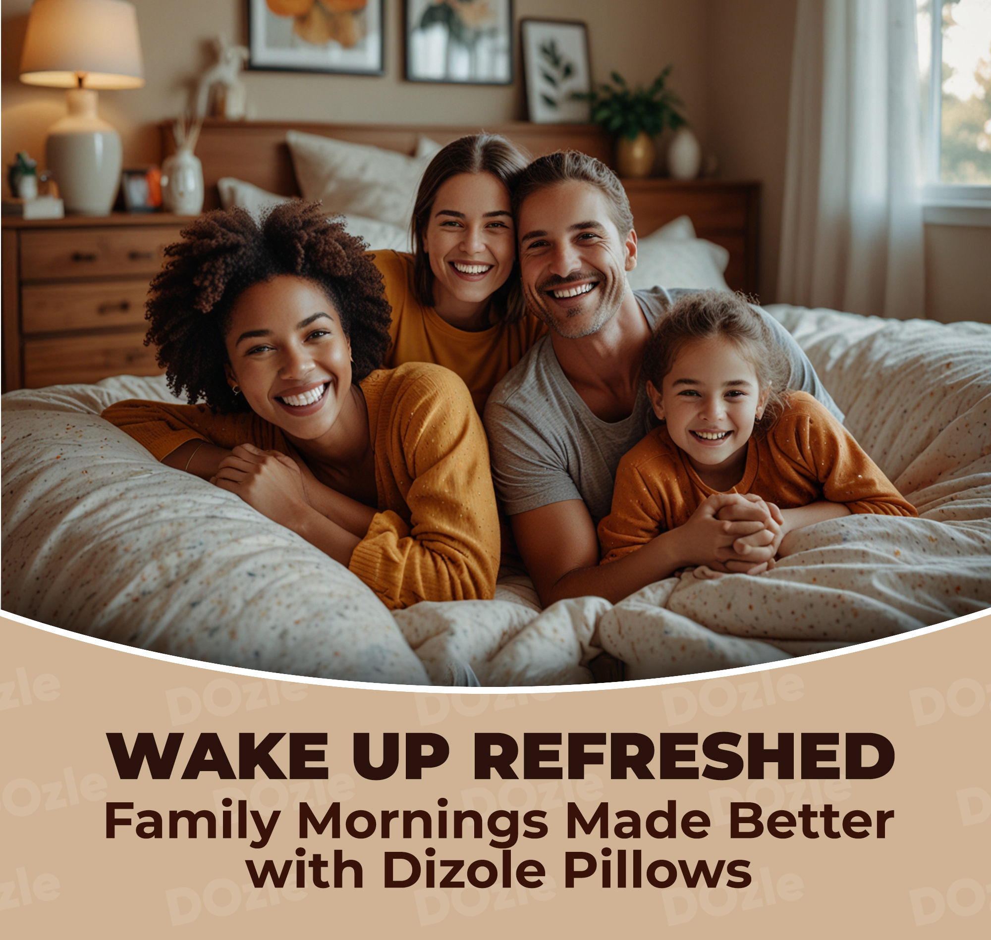 Wake up refreshed — family mornings made better with Dizole pillows