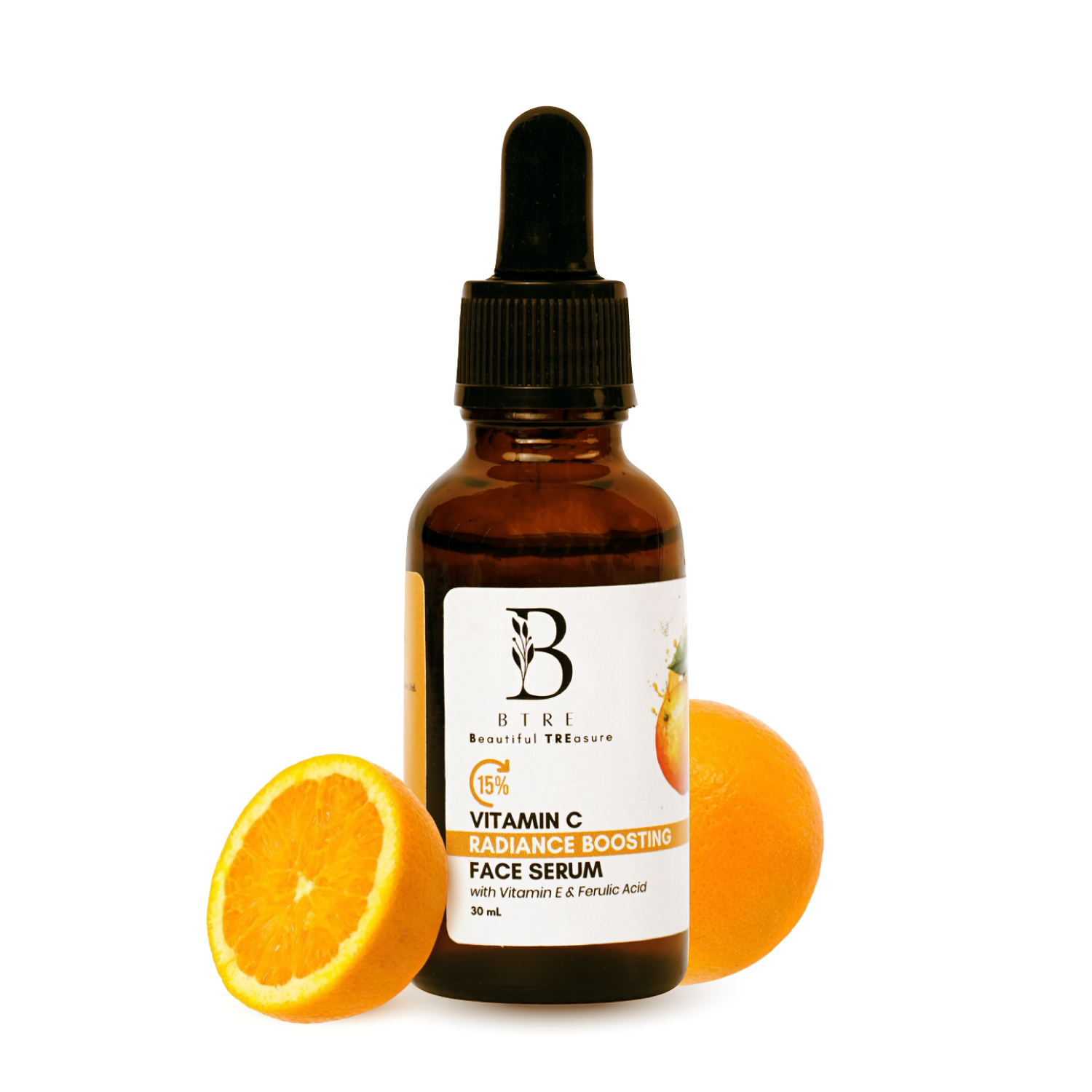 Vitamin C Serum key ingredients — natural extracts infographic