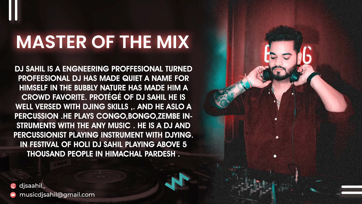 DJ Saahil Press Kit — Personalized Pitch Deck, slide 2
